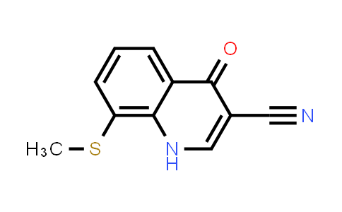 CAS No. 71083-73-3, 3-Quinolinecarbonitrile, 1,4-dihydro-8-(methylthio)-4-oxo-