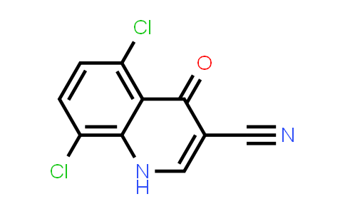 CAS No. 71083-75-5, 3-Quinolinecarbonitrile, 5,8-dichloro-1,4-dihydro-4-oxo-