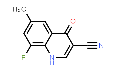 CAS No. 71083-79-9, 3-Quinolinecarbonitrile, 8-fluoro-1,4-dihydro-6-methyl-4-oxo-