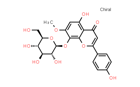 CAS No. 710952-13-9, 5,4'-Dihydroxy-7-methoxy-8-β-D-glucopyranosyloxyflavone