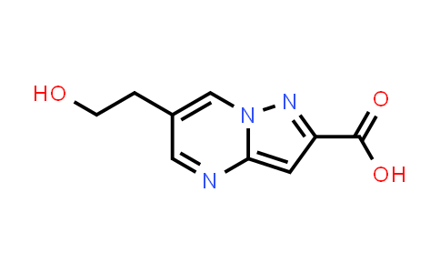 CAS No. 712319-12-5, 6-(2-Hydroxyethyl)pyrazolo[1,5-a]pyrimidine-2-carboxylic acid