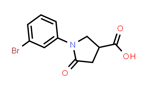 CAS No. 714207-41-7, 1-(3-Bromophenyl)-5-oxopyrrolidine-3-carboxylic acid