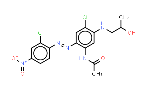 CAS No. 71617-28-2, N-4-Chloro-2-(2-chloro-4-nitrophenyl)azo-5-(2-hydroxypropyl)aminophenylacetamide