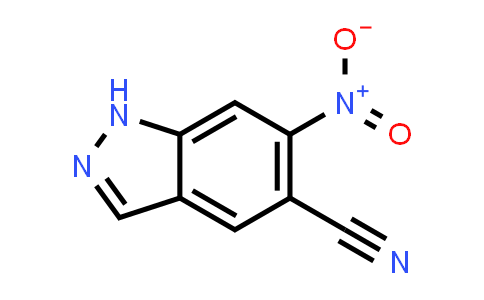 CAS No. 71785-51-8, 1H-Indazole-5-carbonitrile, 6-nitro-