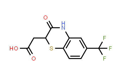 CAS No. 7196-94-3, 2-(3-Oxo-6-(trifluoromethyl)-3,4-dihydro-2H-benzo[b][1,4]thiazin-2-yl)acetic acid