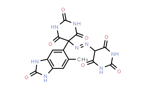 CAS No. 72102-84-2, 5-(2,3-Dihydro-6-methyl-2-oxo-1H-benzimidazol-5-yl)azobarbituric acid