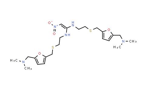 CAS No. 72126-78-4, N,N'-Bis(2-(((5-((dimethylamino)methyl)furan-2-yl)methyl)thio)ethyl)-2-nitroethene-1,1-diamine