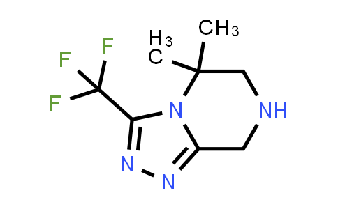 CAS No. 723286-97-3, 5,5-Dimethyl-3-(trifluoromethyl)-5,6,7,8-tetrahydro-[1,2,4]triazolo[4,3-a]pyrazine
