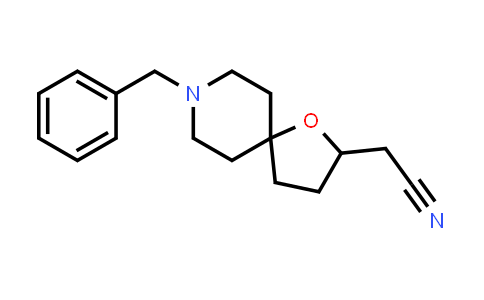 CAS No. 723289-00-7, 1-Oxa-8-azaspiro[4.5]decane-2-acetonitrile, 8-(phenylmethyl)-
