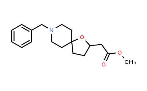 CAS No. 723289-02-9, 1-Oxa-8-azaspiro[4.5]decane-2-acetic acid, 8-(phenylmethyl)-, methyl ester