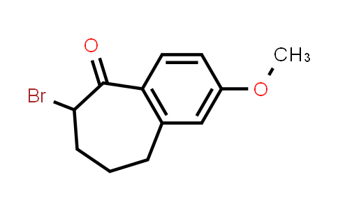CAS No. 72472-43-6, 6-Bromo-2-methoxy-6,7,8,9-tetrahydro-5H-benzo[7]annulen-5-one