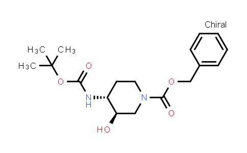 CAS No. 724787-52-4, Benzyl trans-4-((tert-butoxycarbonyl)amino)-3-hydroxypiperidine-1-carboxylate