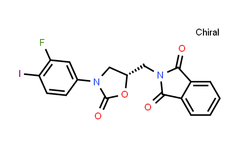 CAS No. 724793-80-0, (S)-2-((3-(3-fluoro-4-iodophenyl)-2-oxooxazolidin-5-yl)methyl)isoindoline-1,3-dione