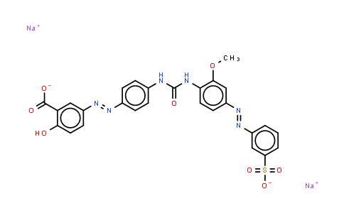 CAS No. 7248-45-5, Disodium 5-4-2-methoxy-4-(3-sulphonatophenyl)azophenylaminocarbonylaminophenylazosalicylate