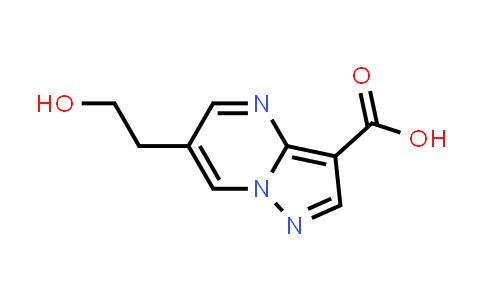 CAS No. 725693-84-5, 6-(2-Hydroxyethyl)pyrazolo[1,5-a]pyrimidine-3-carboxylic acid