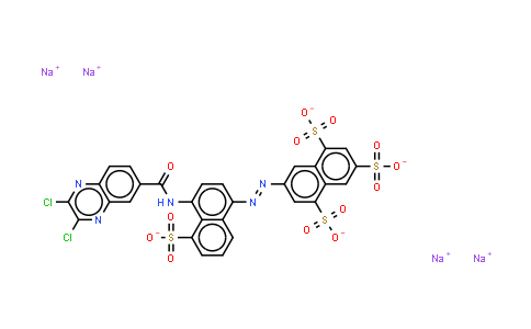 CAS No. 72639-29-3, 7-4-(2,3-dichloro-6-quinoxalinyl)carbonylamino-5-sulphonato-1-naphthylazonaphthalene-1,3,5-trisulphonate (sodium salt)