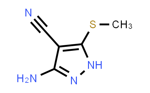 CAS No. 72760-85-1, 3-Amino-5-(methylthio)-1H-pyrazole-4-carbonitrile