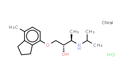 MC569173 | 72795-01-8 | (±)-1-[2,3-(二氢-7-甲基1H-茚-4-基)氧]-3-[(1-甲基乙基)氨基]-2-丁醇盐酸盐