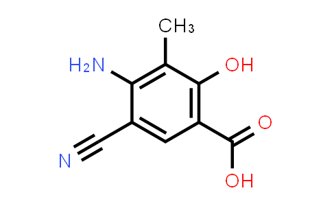 CAS No. 72817-94-8, Benzoic acid, 4-amino-5-cyano-2-hydroxy-3-methyl-