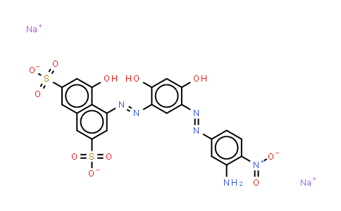 MC569196 | 72828-77-4 | 4-5-(3-amino-4-nitrophenyl)azo-2,4-dihydroxyphenylazo-5-hydroxynaphthalene-2,7-disulphonate (sodium salt)