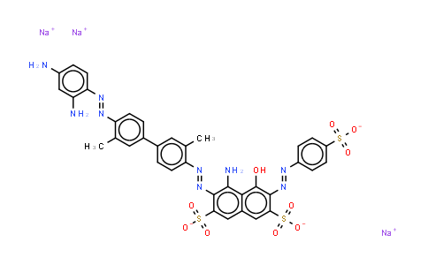 CAS No. 72906-45-7, 4-amino-3-4'-(2,4-diaminophenyl)azo-3,3'-dimethyl1,1'-biphenyl-4-ylazo-5-hydroxy-6-(4-sulphonatophenyl)azonaphth alene-2,7-disulphonate (sodium salt)