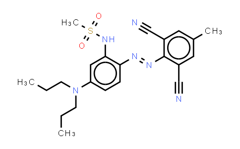CAS No. 72968-82-2, N-2-(2,6-Dicyano-p-tolyl)azo-5-(dipropylamino)phenylmethanesulphonamide