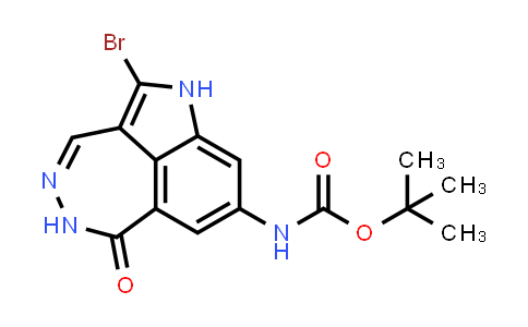CAS No. 731810-59-6, Carbamic acid, N-(2-bromo-5,6-dihydro-6-oxo-1H-pyrrolo[4,3,2-ef][2,3]benzodiazepin-8-yl)-, 1,1-dimethylethyl ester
