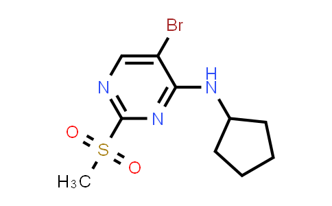 CAS No. 733039-22-0, 5-Bromo-N-cyclopentyl-2-(methylsulfonyl)pyrimidin-4-amine