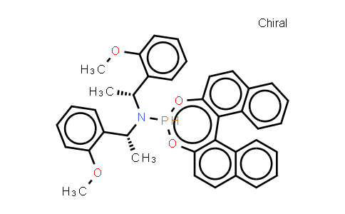 CAS No. 736158-72-8, (11bR)-N,N-Bis[(R)-(-)-1-(2-methoxyphenyl)ethyl]dinaphtho[2,1-d:1',2'-f][1,3,2]dioxaphosphepin-4-amine