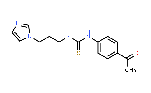CAS No. 736189-27-8, 1-(3-(1H-Imidazol-1-yl)propyl)-3-(4-acetylphenyl)thiourea