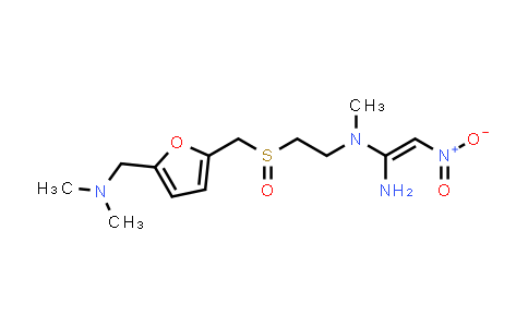 CAS No. 73851-70-4, N-(2-(((5-((Dimethylamino)methyl)furan-2-yl)methyl)sulfinyl)ethyl)-N-methyl-2-nitroethene-1,1-diamine