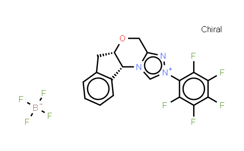 CAS No. 740816-14-2, (5aS,10bR)-5a,10b-Dihydro-2-(2,3,4,5,6-pentafluorophenyl)-4H,6H-indeno[2,1-b][1,2,4]triazolo[4,3-d][1,4]oxazinium tetrafluoroborate