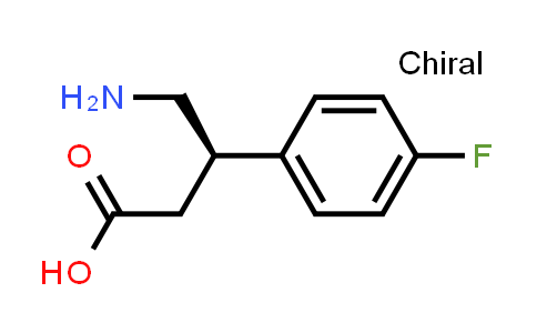 CAS No. 741217-33-4, Benzenepropanoic acid, β-(aminomethyl)-4-fluoro-, (R)- (9CI)