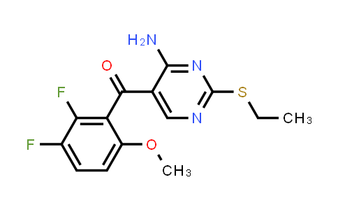 CAS No. 741713-37-1, (4-Amino-2-(ethylthio)pyrimidin-5-yl)(2,3-difluoro-6-methoxyphenyl)methanone