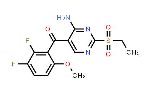 CAS No. 741713-38-2, (4-Amino-2-(ethylsulfonyl)pyrimidin-5-yl)(2,3-difluoro-6-methoxyphenyl)methanone