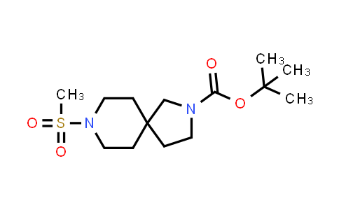 CAS No. 742067-22-7, 2,8-Diazaspiro[4.5]decane-2-carboxylic acid, 8-(methylsulfonyl)-, 1,1-dimethylethyl ester