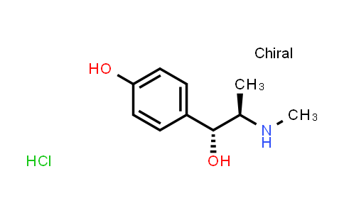 CAS No. 7437-54-9, Benzenemethanol, 4-hydroxy-α-[1-(methylamino)ethyl]-, hydrochloride, (R*,R*)-