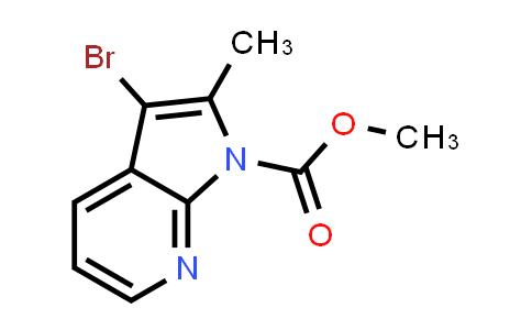 CAS No. 744209-48-1, 1H-Pyrrolo[2,3-b]pyridine-1-carboxylic acid, 3-bromo-2-methyl-, methyl ester