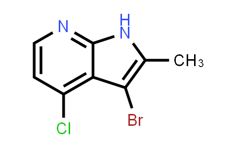 CAS No. 744209-66-3, 1H-Pyrrolo[2,3-b]pyridine, 3-bromo-4-chloro-2-methyl-