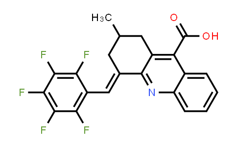 CAS No. 745793-15-1, (E)-2-Methyl-4-((perfluorophenyl)methylene)-1,2,3,4-tetrahydroacridine-9-carboxylic acid