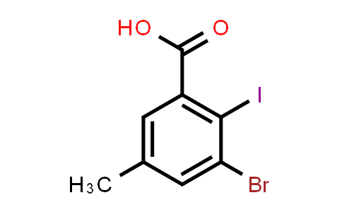 CAS No. 750585-99-0, 3-Bromo-2-iodo-5-methylbenzoic acid