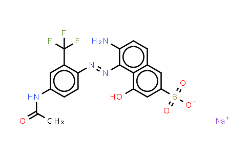 CAS No. 75198-93-5, 5-4-acetamido-2-(trifluoromethyl)phenylazo-6-amino-4-hydroxynaphthalene-2-sulphonate (sodium salt)