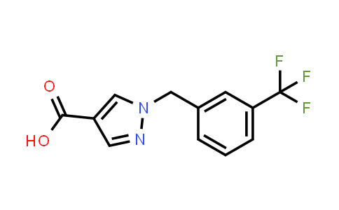 CAS No. 752222-88-1, 1-(3-(Trifluoromethyl)benzyl)-1H-pyrazole-4-carboxylic acid