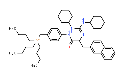 CAS No. 753428-21-6, (4-(2-((Bis(cyclohexylamino)methylene)amino)-3-(naphthalen-2-yl)propanamido)benzyl)tributylphosphonium