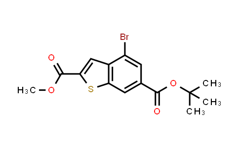 CAS No. 753455-43-5, 6-tert-butyl 2-methyl 4-bromobenzo[b]thiophene-2,6-dicarboxylate