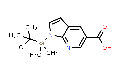 CAS No. 754214-41-0, 1H-Pyrrolo[2,3-b]pyridine-5-carboxylic acid, 1-[(1,1-dimethylethyl)dimethylsilyl]-