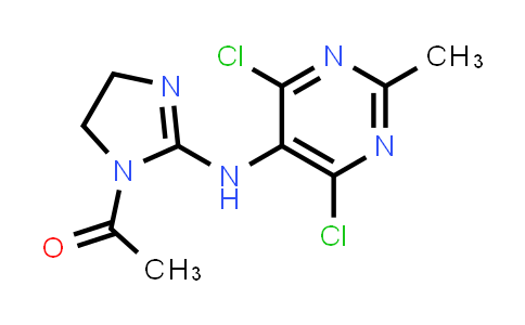 CAS No. 75438-54-9, 1-(2-((4,6-Dichloro-2-methylpyrimidin-5-yl)amino)-4,5-dihydro-1H-imidazol-1-yl)ethan-1-one