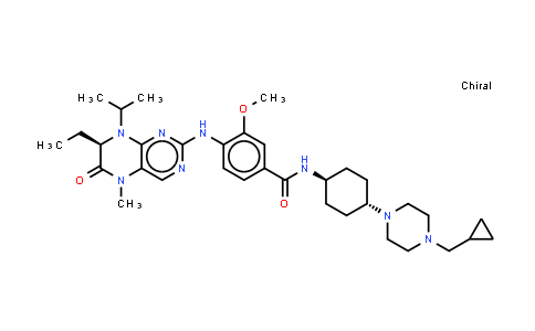 755038-65-4 | N-[反式-4-[4-(环丙基甲基)-1-哌嗪基]环己基]-4-[[(7R)-7-乙基-5,6,7,8-四氢-5-甲基-8-异丙基-6-氧代-2-蝶啶基]氨基]-3-甲氧基苯甲酰胺