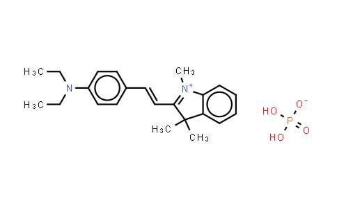 CAS No. 75535-16-9, 2-2-4-(Diethylamino)phenylvinyl-1,3,3-trimethyl-3H-indolium (dihydrogen phosphate)