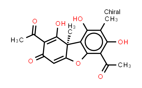 CAS No. 7562-61-0, (+)-Usnic acid
